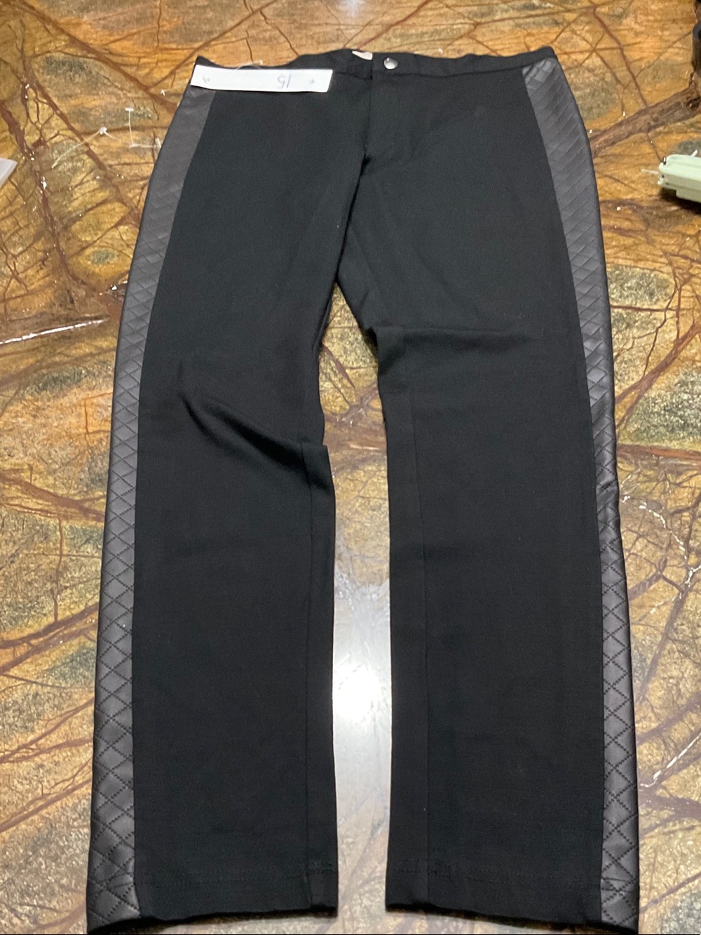Banana Republic Black Men's Dress Pants with Quilted Side Stripes